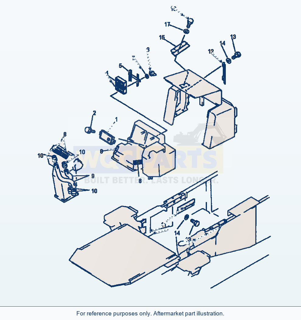 Komatsu WA600-1LC Cab Defroster Piping And Air Filters parts diagram