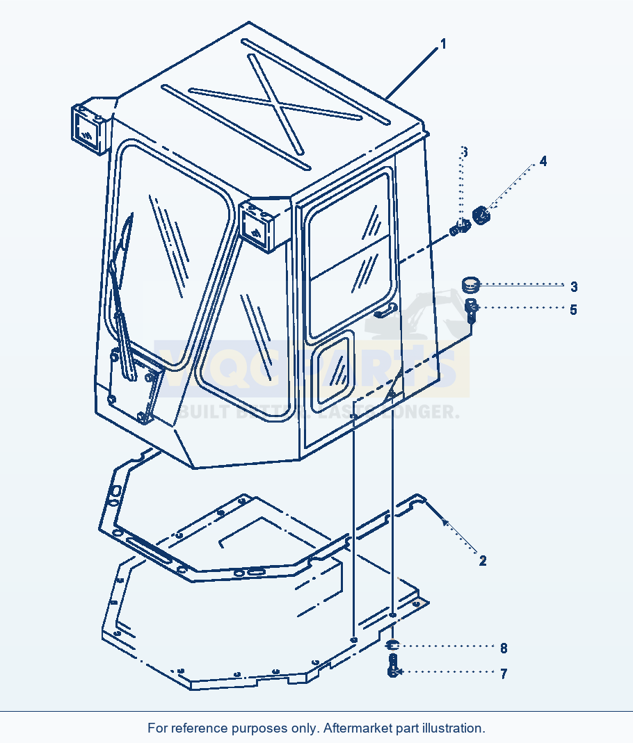 Komatsu WA600-1LC Operator'S Cab And Mounting parts diagram