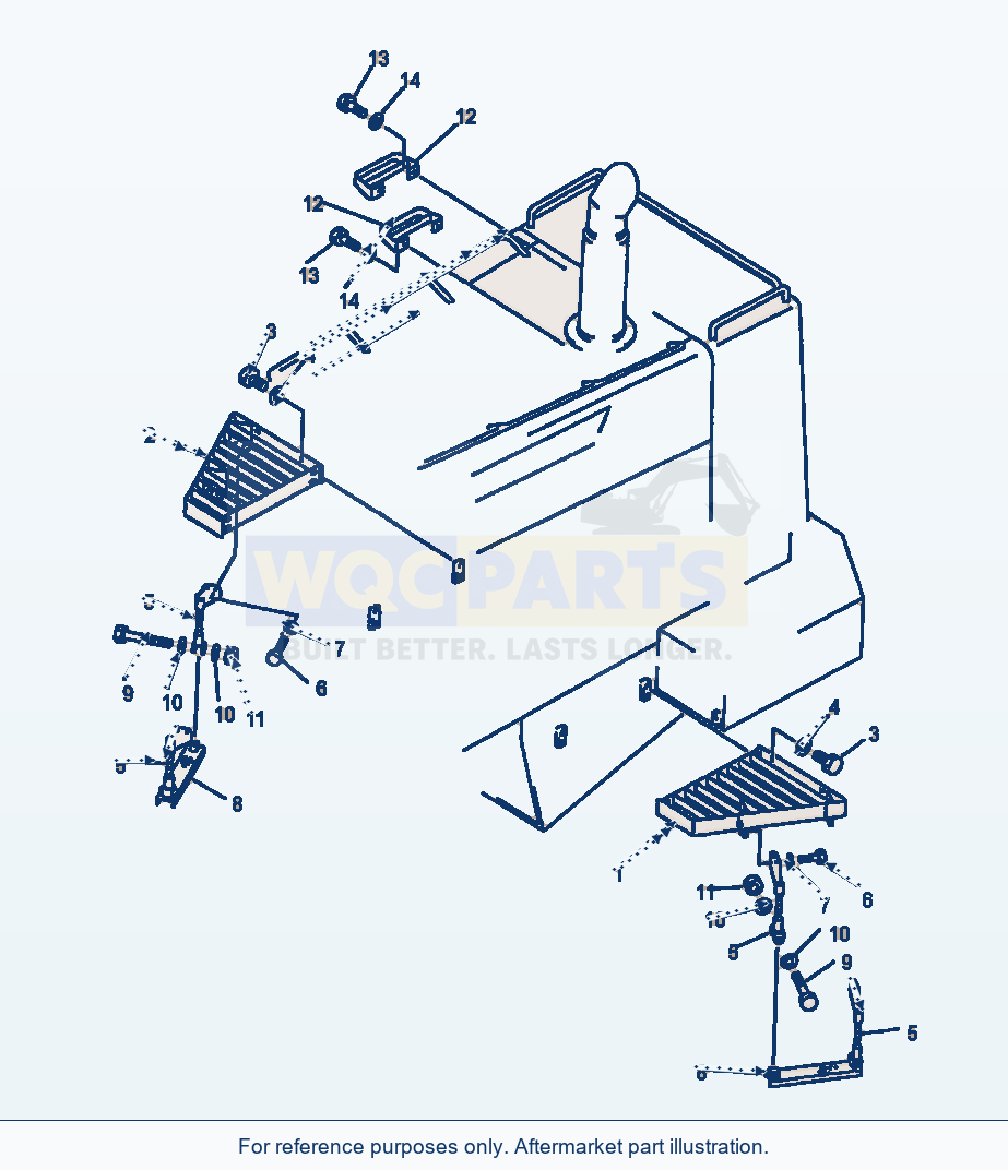 Komatsu WA600-1LC Rear Step parts diagram