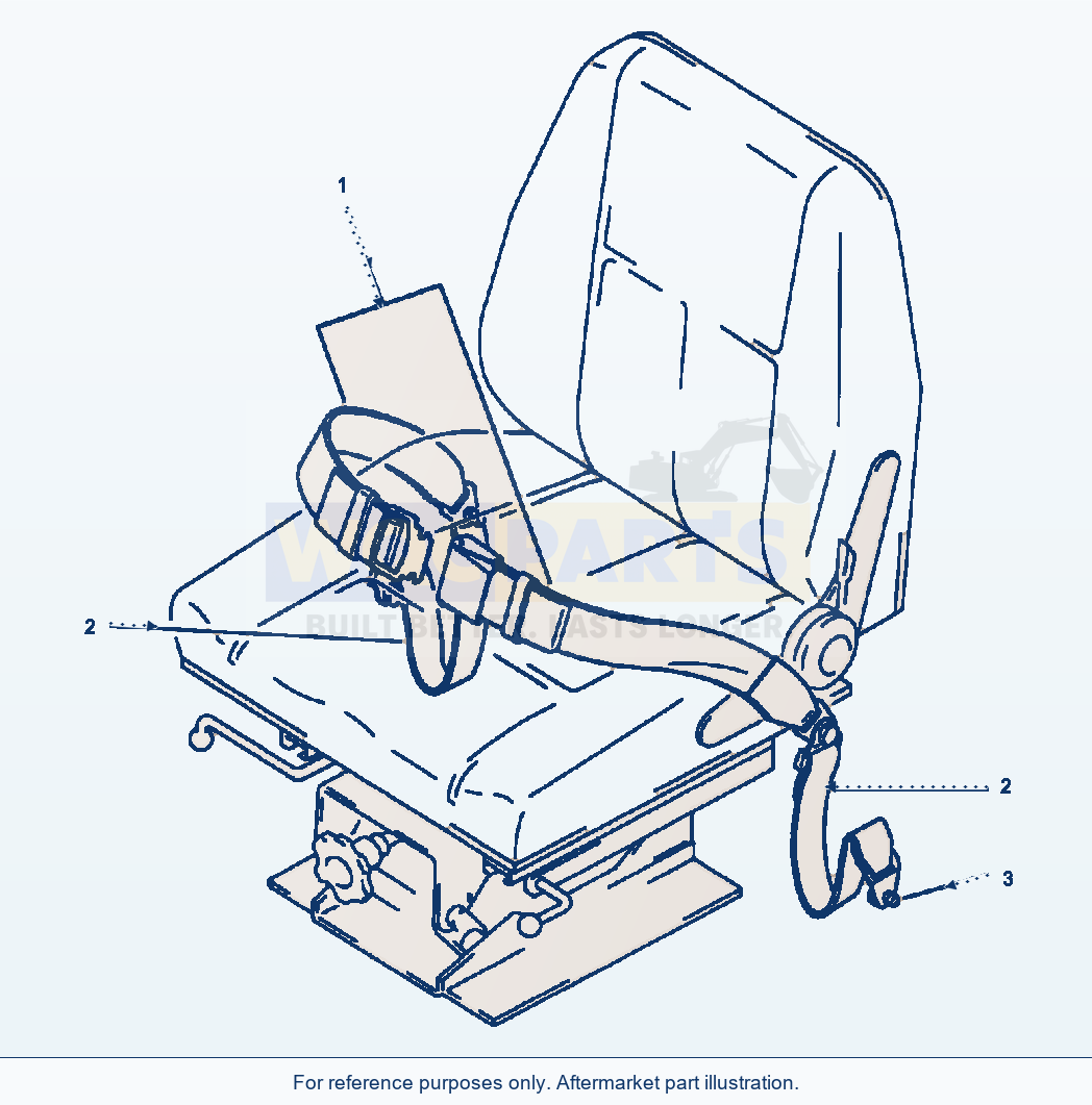 Komatsu WA600-1LC Seat Belt (S/N A50001 And Below) parts diagram