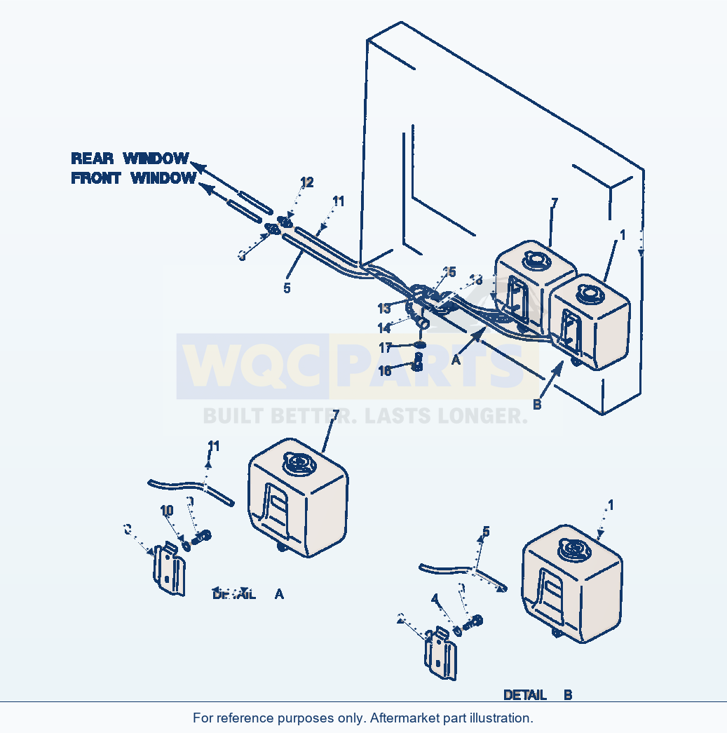 Komatsu WA600-1LC Window Washer parts diagram