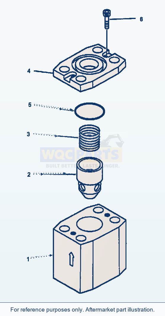 Komatsu WA600-1LC Check Valve (For Ground Driven Steering) parts diagram