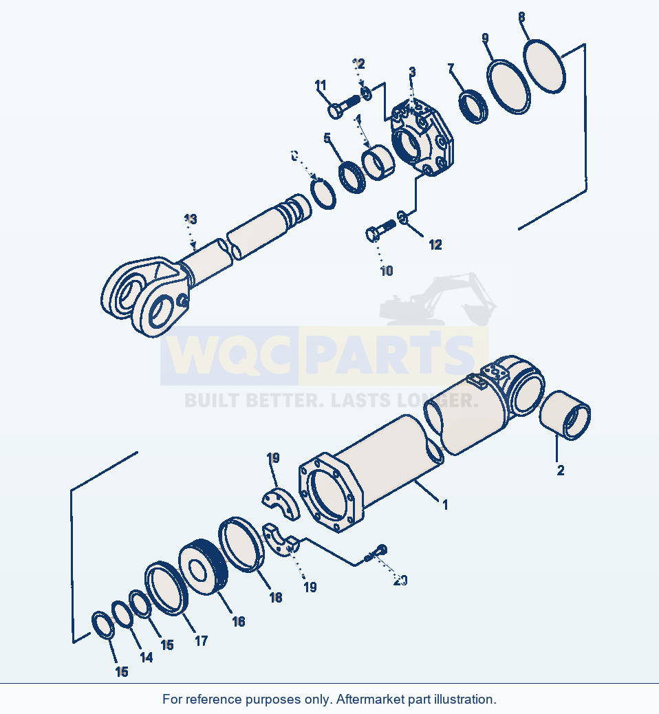 Komatsu WA600-1LC Lift Cylinder parts diagram