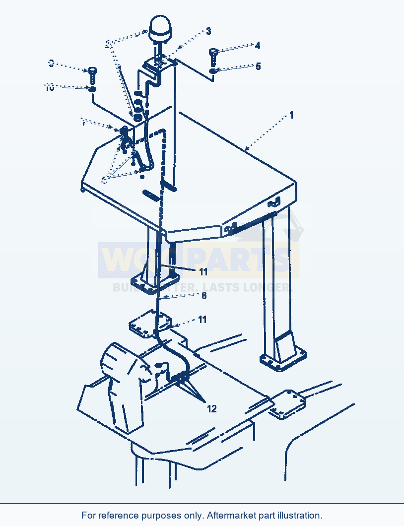 Komatsu WA600-1LE Overload Alarm Beacon Light parts diagram