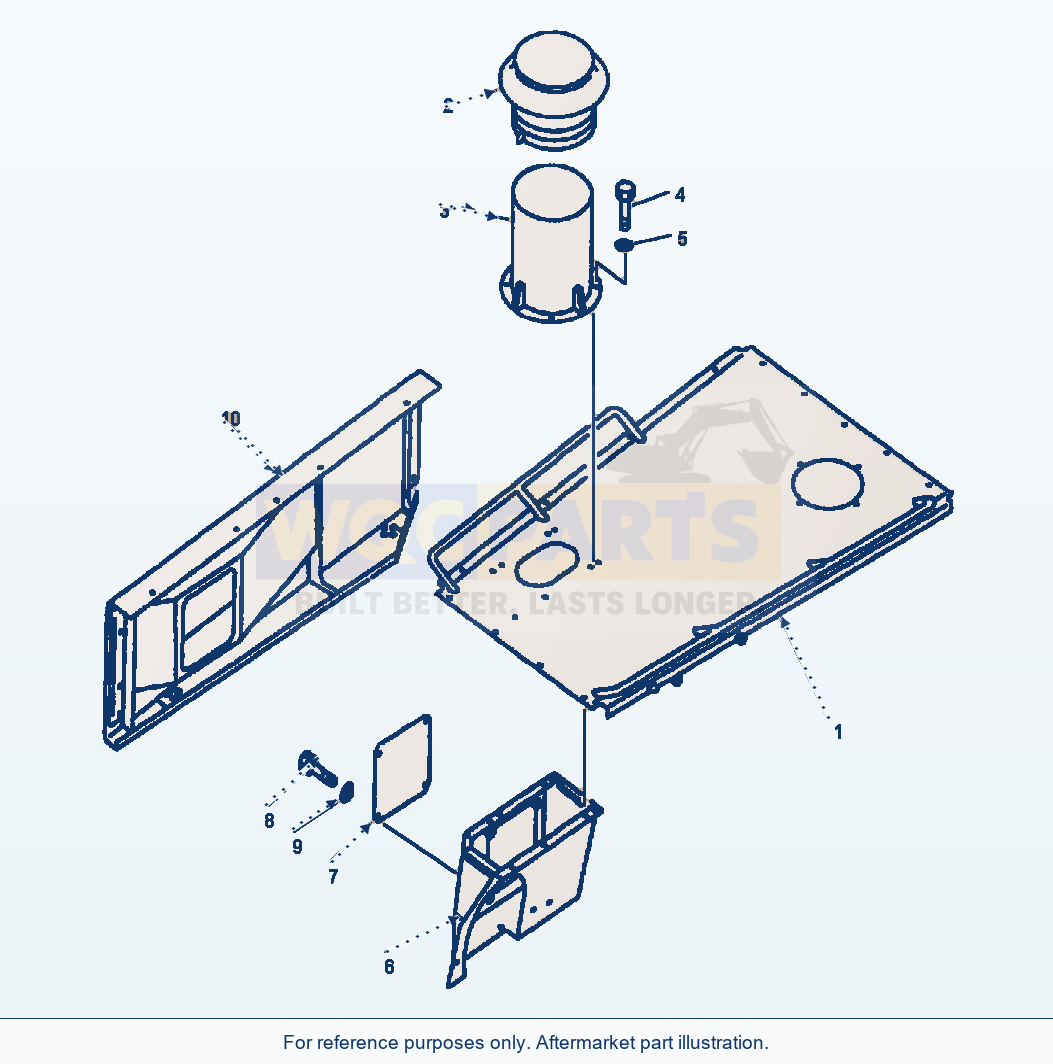 Komatsu WA600-1LE Engine Hood For Sandy And Dusty Terrain parts diagram