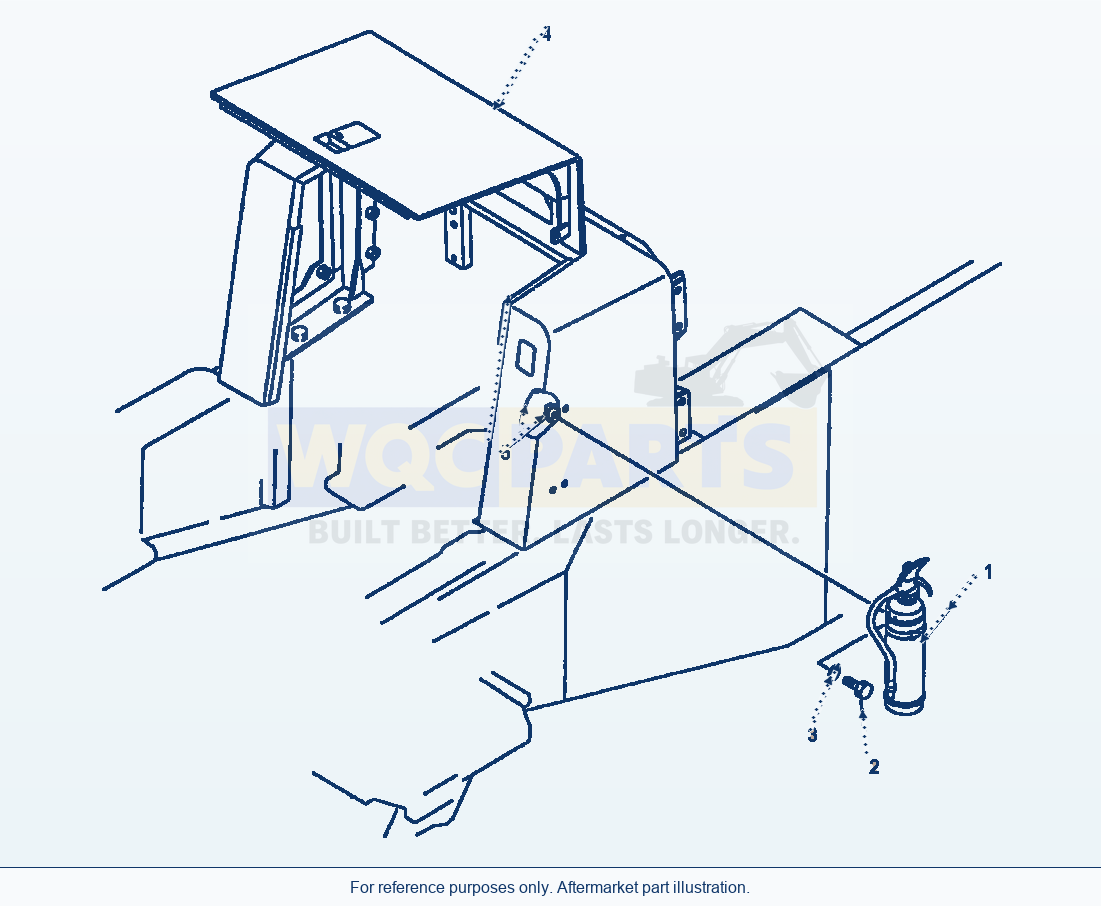 Komatsu WA600-1LE Extinguisher parts diagram