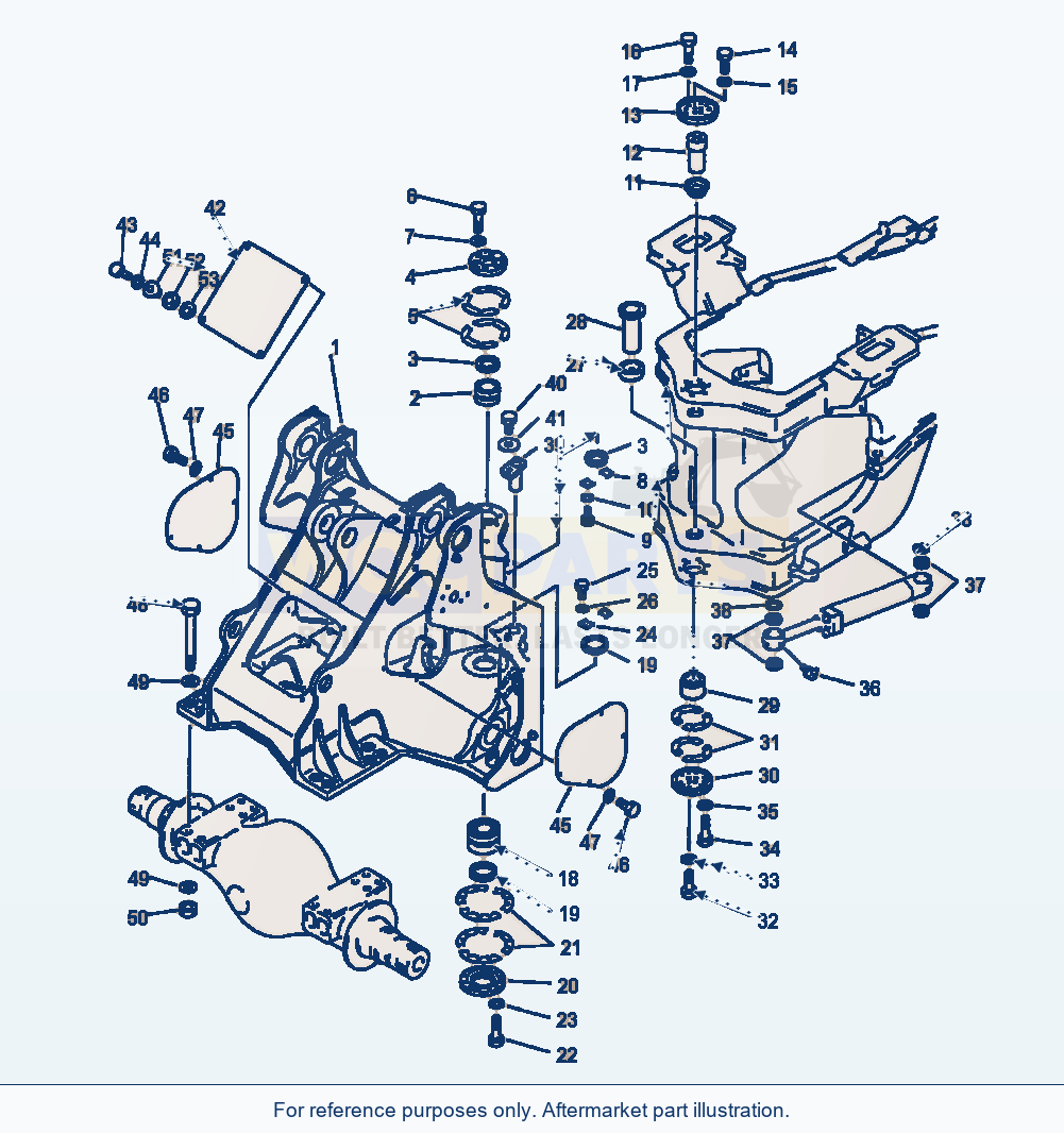 Komatsu WA600-1LE Front Frame parts diagram