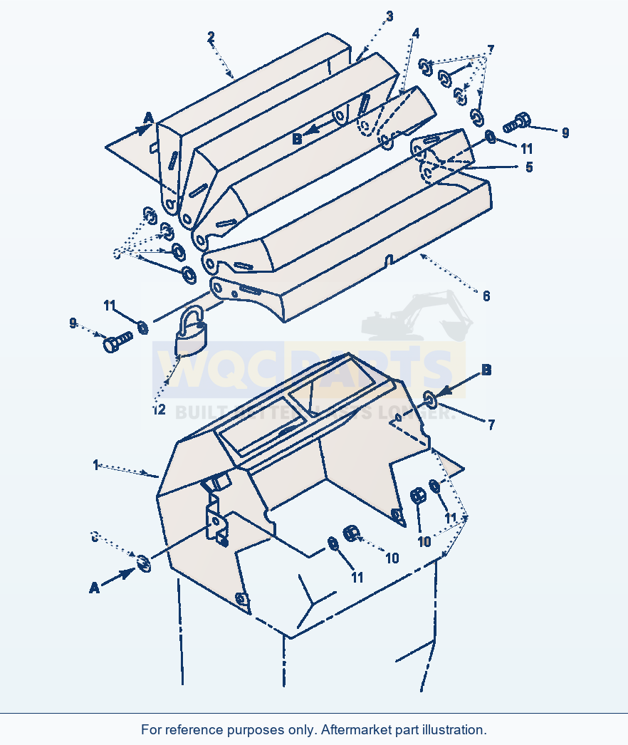Komatsu WA600-1LE Instrument Panel Cover parts diagram