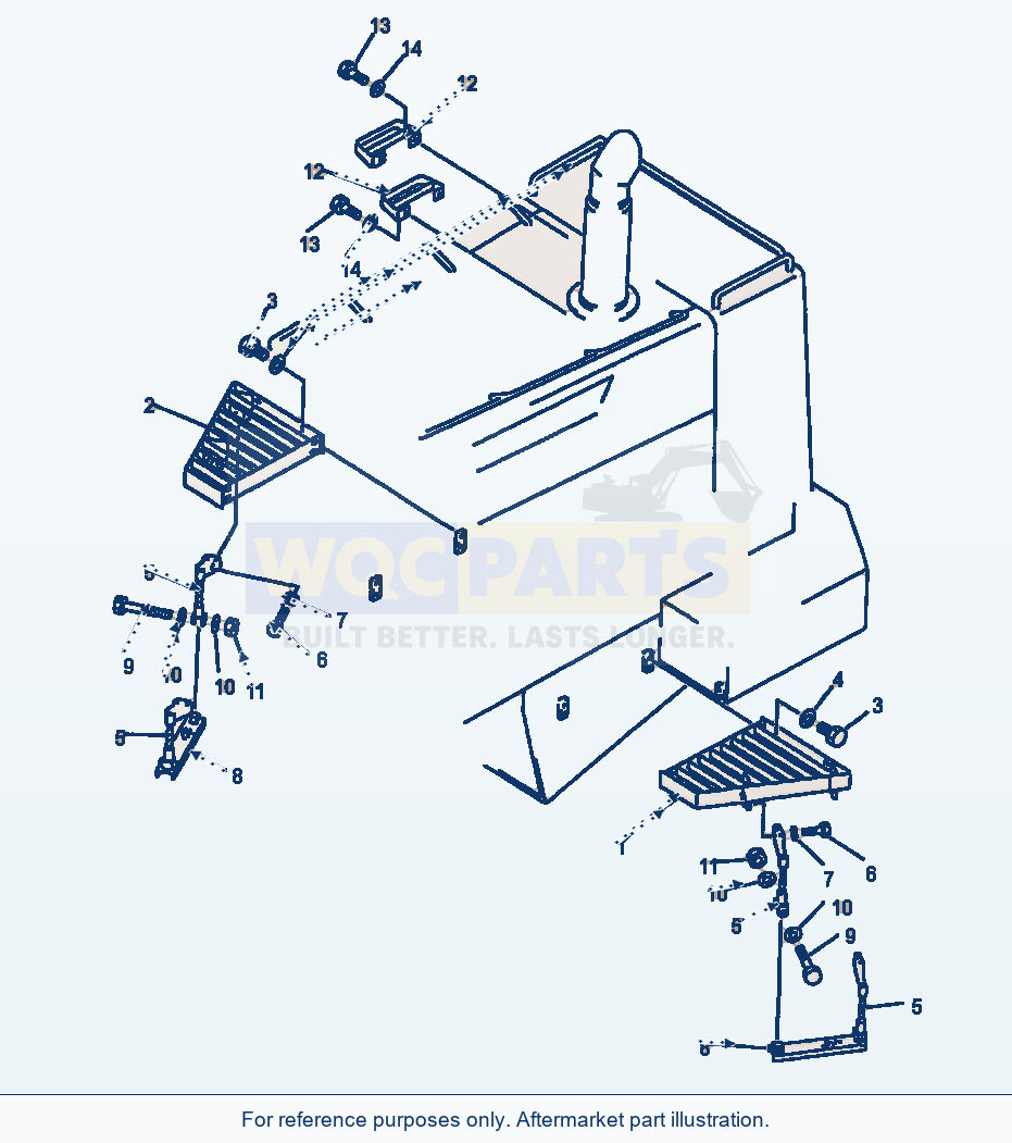 Komatsu WA600-1LE Rear Step parts diagram