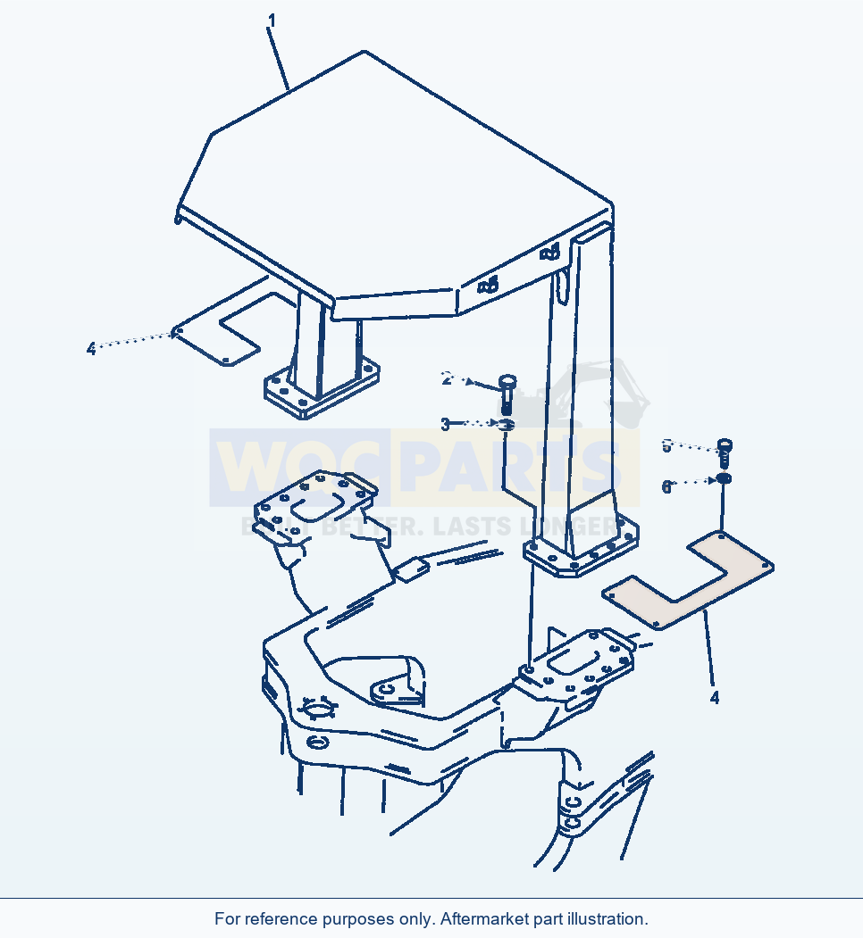Komatsu WA600-1LE Rops Canopy parts diagram