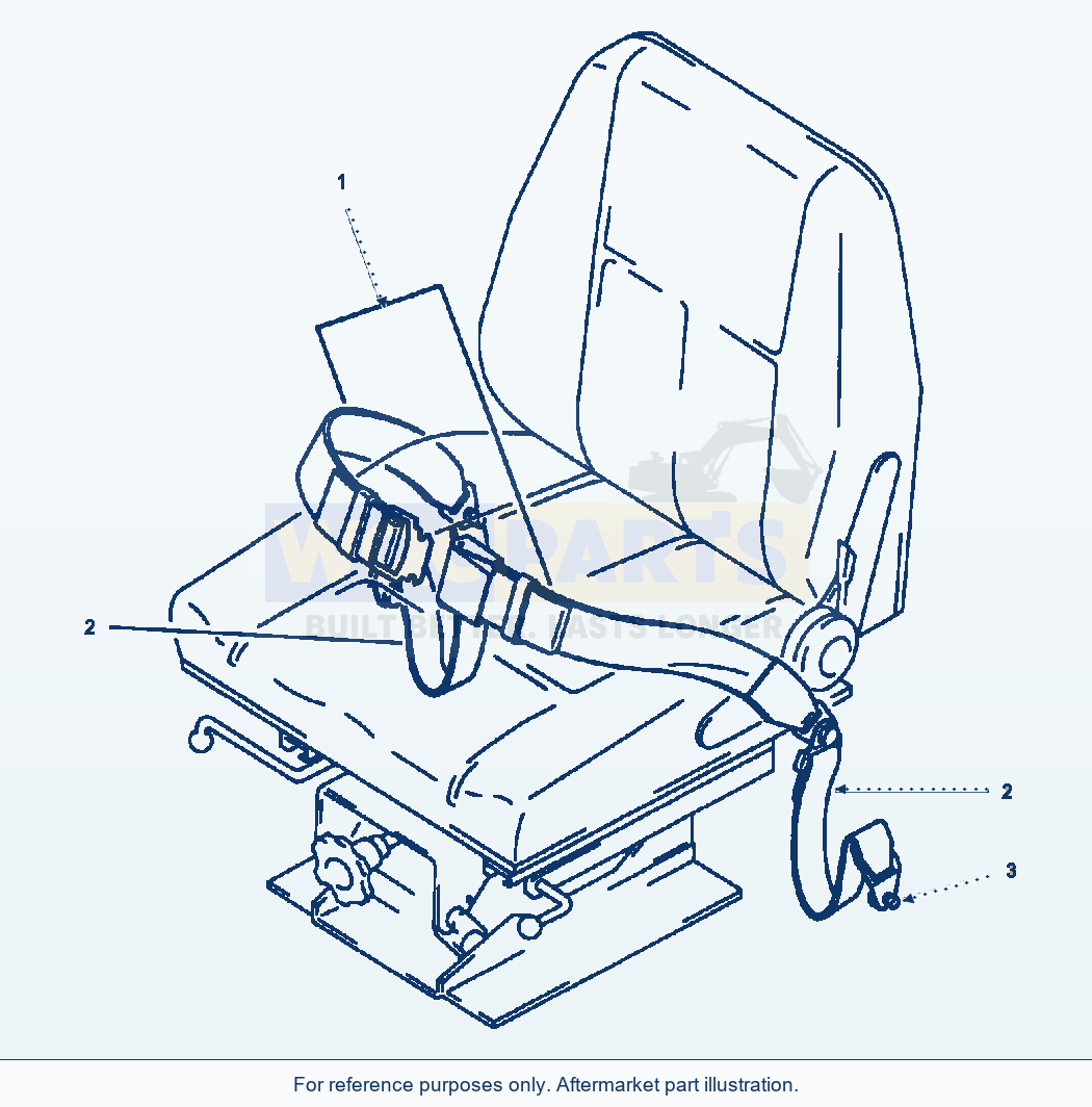 Komatsu WA600-1LE Seat Belt (S/N A50001 And Below) parts diagram