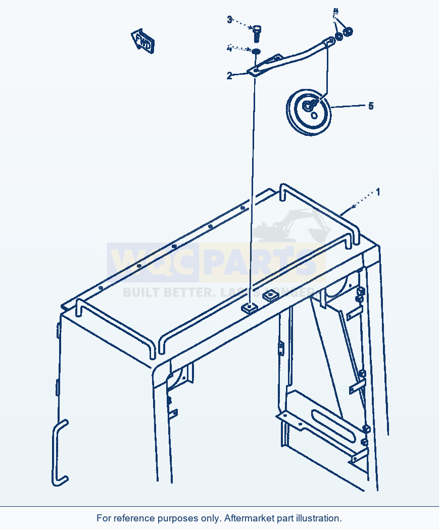Komatsu WA600-1LE Under Mirror parts diagram