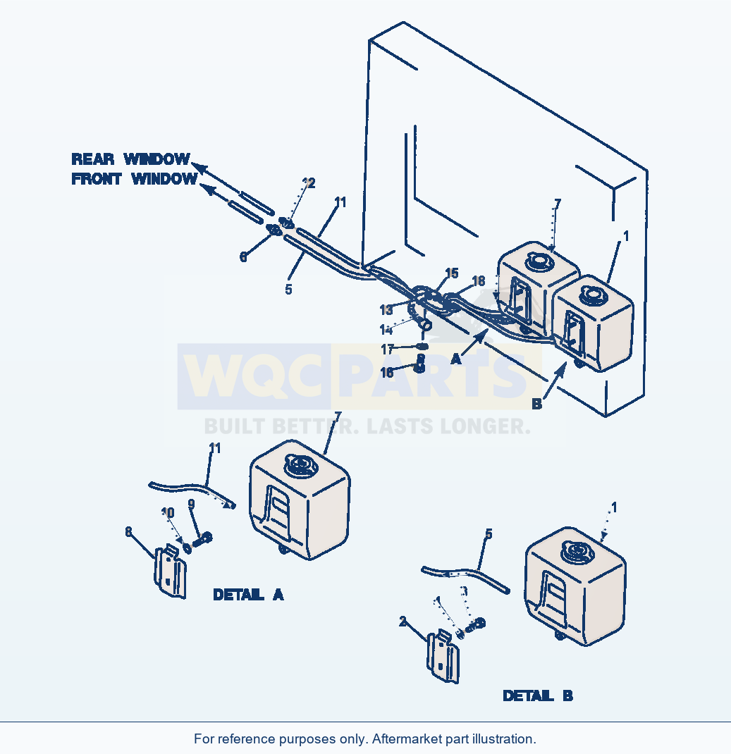Komatsu WA600-1LE Window Washer parts diagram