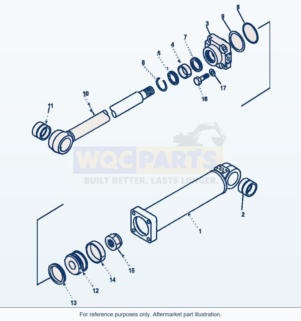 Komatsu WA600-1LE Steering Cylinder parts diagram