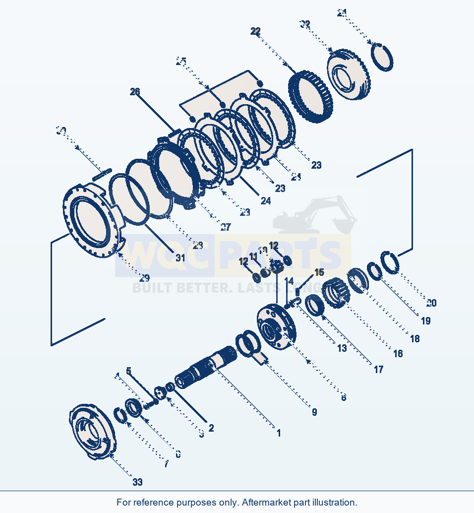 Komatsu WA600-1LE Transmission 1St Clutch parts diagram